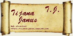Tijana Janus vizit kartica